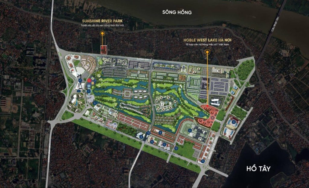 Tổ hợp hệ tiện ích tại Sunshine River  Park